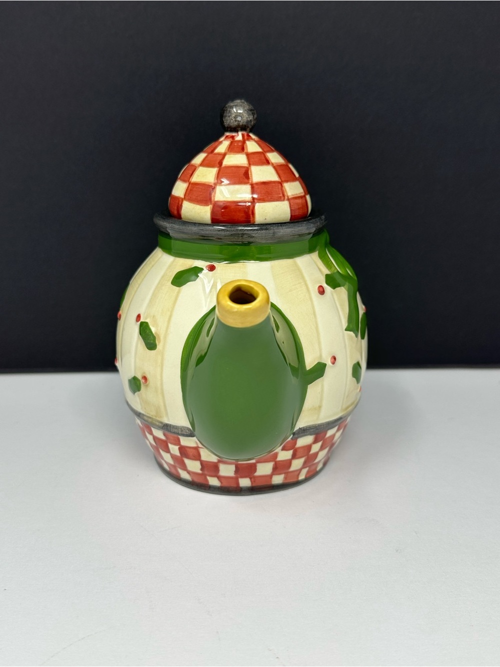 Sakura Holly Hand-Painted Mini Teapot by Debbie Mumm T1 Rare! - Picture 3 of 9